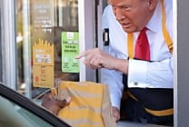 Donald Trump poursuit sa campagne... dans un McDo !